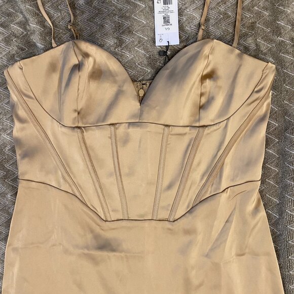 NWT Scarlett Corset Satin Mini Dress - Picture 5 of 6